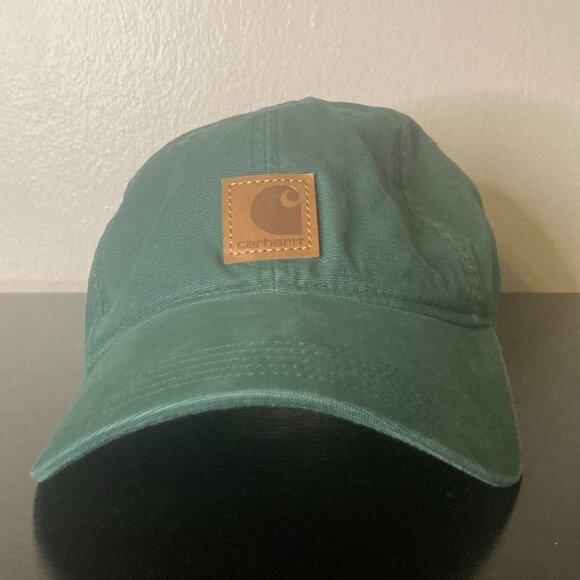 Carhartt Odessa Ball Cap - Green With Logo Patch - Adjustable - Picture 1 of 7